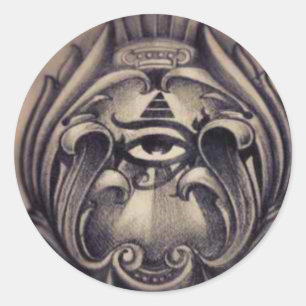 illuminati classic round sticker