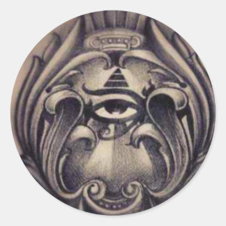 illuminati classic round sticker