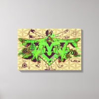 ILLUMINATI DMT GRAFFITI CANVAS FLOWER OF LIFE