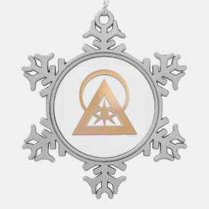 ILLUMINATI GEAR SNOWFLAKE PEWTER CHRISTMAS ORNAMENT