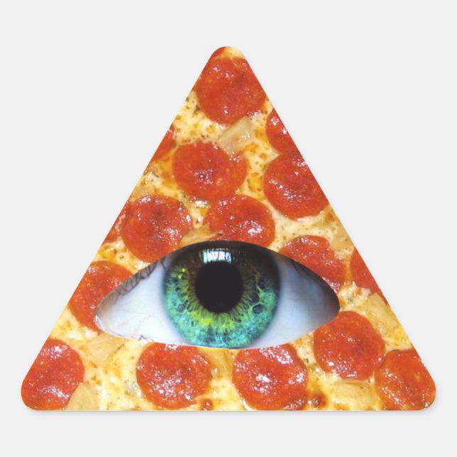Illuminati Pizza Triangle Sticker (Front)