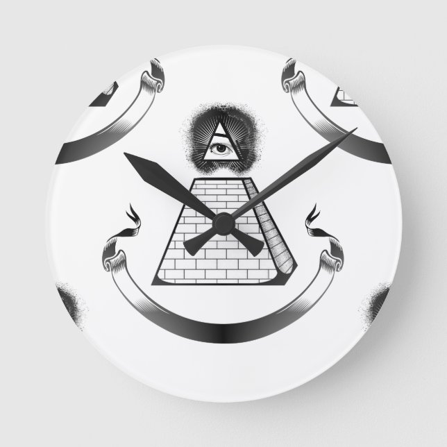 illuminati round clock (Front)