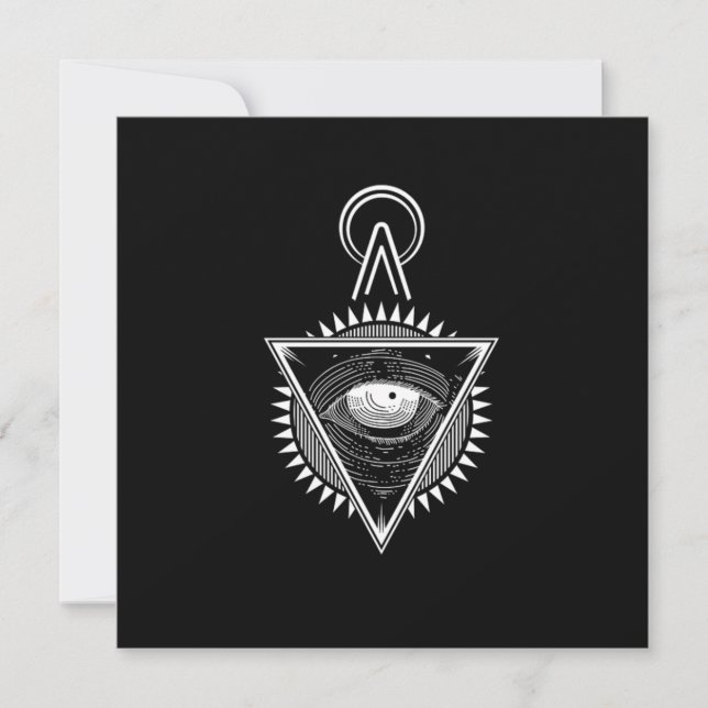 Illuminati Symbol Conspiracy Masonic Triangle Gift Invitation (Front)