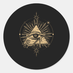 Illuminati Symbol Masonic Triangle Conspiracy Plan Classic Round Sticker