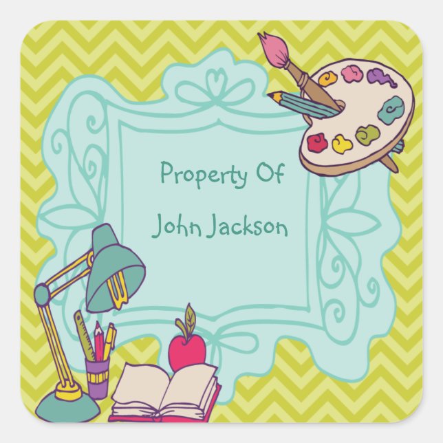 Illuminating Study Personalised Bookplate Sticker (Front)