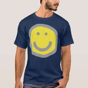 Illuminating Yellow Round Happy Face with Smile T-Shirt