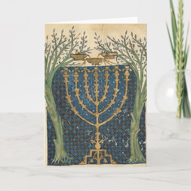 Illumination of a menorah, from holiday card (Front)