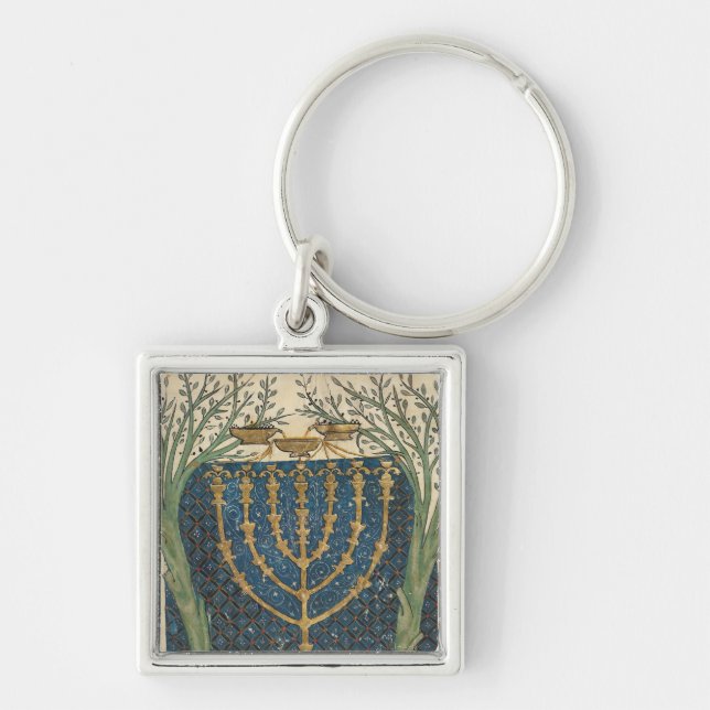 Illumination of a menorah, from key ring (Front)