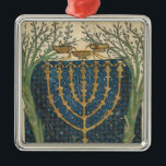 Illumination of a menorah, from metal tree decoration<br><div class="desc">Illumination of a menorah, from the Jewish Cervera Bible, 1299 | by Joseph Asarfati | Art Location: Instituto da Biblioteca Nacional, Lisbon, Portugal | French Artist | Image Collection Number: XIR161985</div>