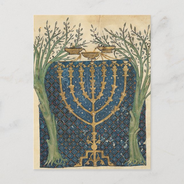 Illumination of a menorah, from postcard (Front)