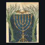 Illumination of a menorah, from poster<br><div class="desc">Illumination of a menorah,  from the Jewish Cervera Bible,  1299 | by Joseph Asarfati | Art Location: Instituto da Biblioteca Nacional,  Lisbon,  Portugal | French Artist | Image Collection Number: XIR161985</div>