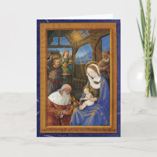 Illumination of the Adoration Christian Christmas Holiday Card