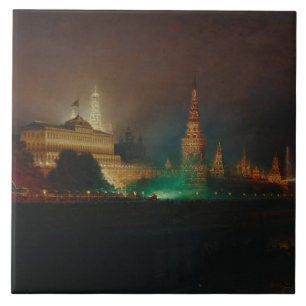 Illumination of the Kremlin, 1883 (oil on canvas) Tile