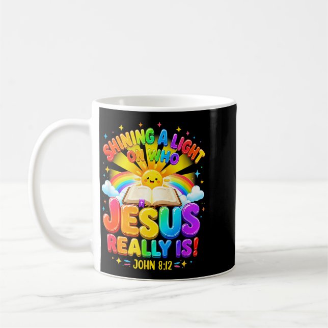 Illumination Station Shining A Light On Who Jesus Coffee Mug (Left)