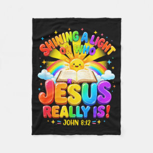 Illumination Station Shining A Light On Who Jesus Fleece Blanket