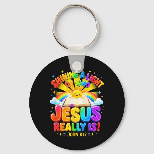 Illumination Station Shining A Light On Who Jesus Key Ring (Front)