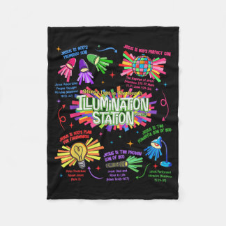 Illumination Station Vbs 2026 Bible Jesus Fleece Blanket