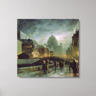 Illuminations in St. Petersburg, 1869 Canvas Print