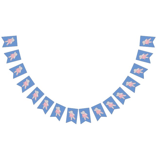 illusima Ballerina Hippo Blue Bunting (All)