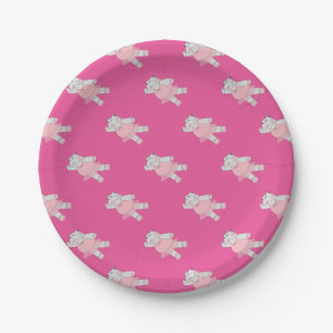 illusima Ballerina Hippo Paper Plate