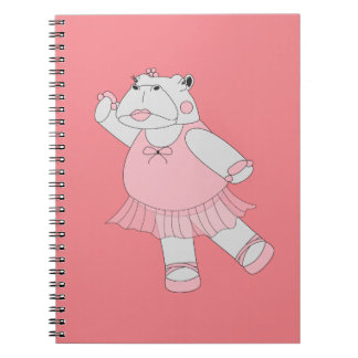 illusima Ballerina Hippo Peach Notebook