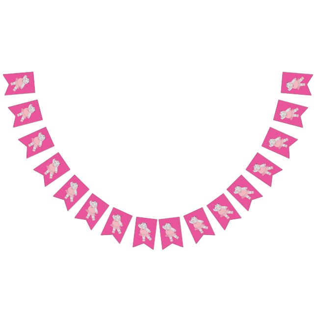 illusima Ballerina Hippo Pink Bunting (All)