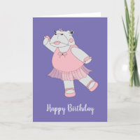 illusima Ballerina Hippo Purple Birthday