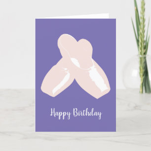 illusima Ballerina Point Shoes Purple Birthday Card