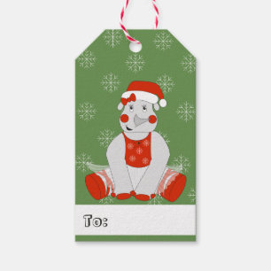 illusima Ballerina Rhino Christmas Snowflakes Gift Tags