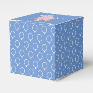 illusima Ballet Hippo Balloon Pattern Blue Favour Box