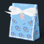 illusima Ballet Hippo Blue Rose Birthday Gift/ Favour Box<br><div class="desc">illusima Ballerina Hippo White Ribbon Blue and Gold Roses Birthday Party Gift Box/ Favour Box. Perfect for a child's themed birthday party.</div>