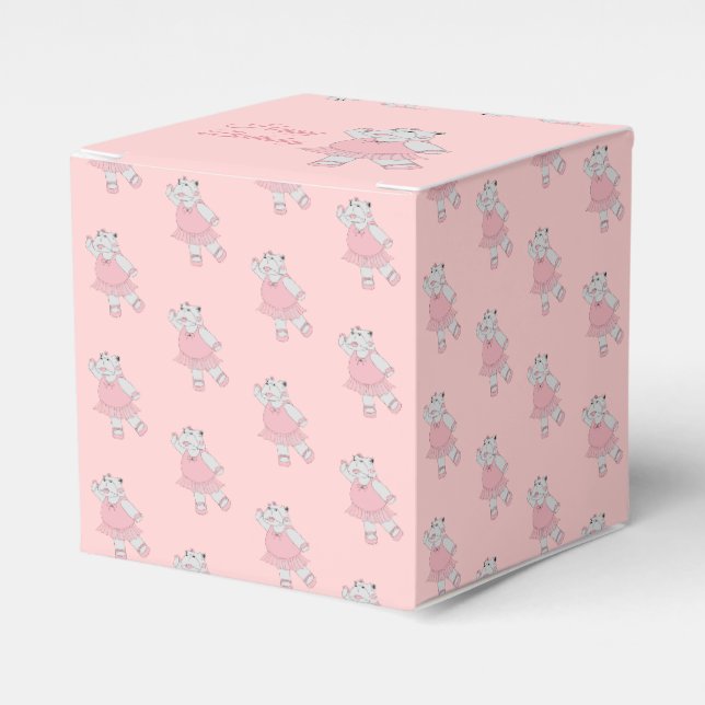illusima Ballet Hippo Light Pink Birthday Gift/ Favour Box (Front Side)