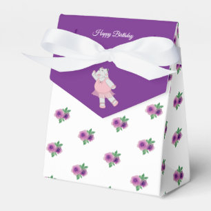 illusima Ballet Hippo Little Purple Roses Gift/ Favour Box