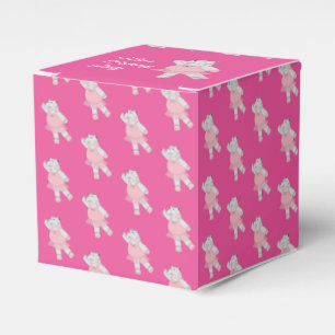illusima Ballet Hippo Pattern Pink Birthday Party Favour Box