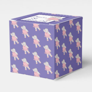 illusima Ballet Hippo Pattern Purple Birthday Favour Box