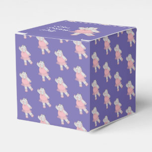 illusima Ballet Hippo Pattern Purple Birthday Favour Box