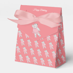 illusima Ballet Hippo Peach Birthday Gift Box/ Favour Box