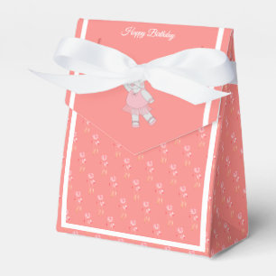 illusima Ballet Hippo Pink Tulips Peach Gift/ Favour Box