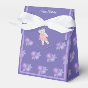 illusima Ballet Hippo Purple Rose Birthday Gift/ Favour Box