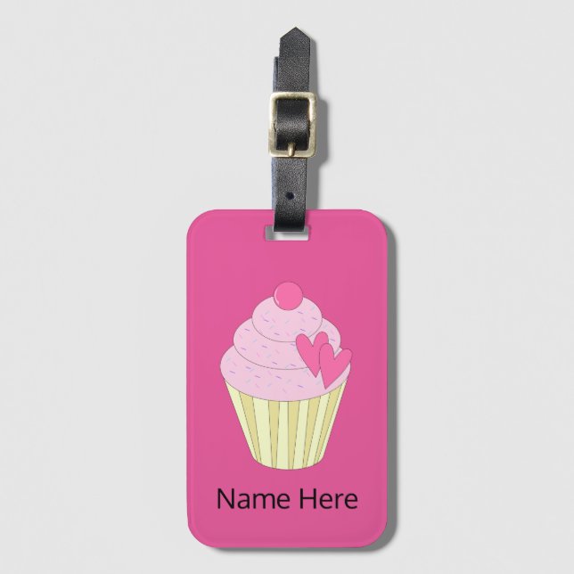 illusima Cupcake Luggage Tag (Front Vertical)