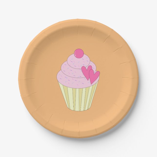 illusima Design Orange Paper Plate (Front)