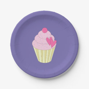 illusima Design Purple Paper Plate
