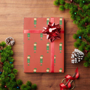 illusima Elf Girl Christmas Red Wrapping Paper