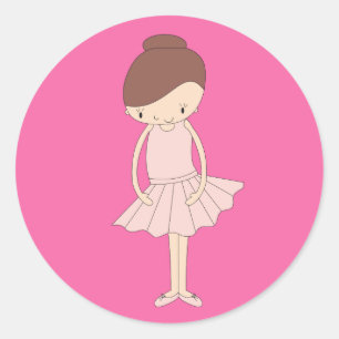 illusima Isabella Ballerina Classic Round Sticker