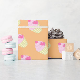 illusima Orange Gift Wrapping Paper