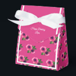 illusima Pink Flower Pattern Birthday Gift/ Favour Box<br><div class="desc">illusima White Ribbon Pink Flowers Pattern Birthday Party Gift Box/ Favour Box. Perfect for a child's themed birthday party.</div>