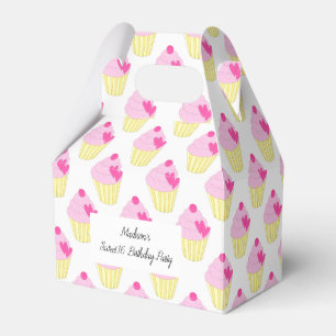 illusima Pink Frosting Cupcakes Sweet 16 Favour Box