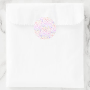 illusima Pink, Purple, Orange Confetti Party Classic Round Sticker