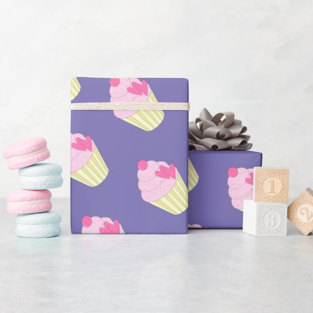 illusima Purple Gift Wrapping Paper (Baby Shower)