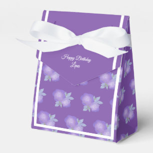 illusima Purple Roses Blue Birthday Gift/ Favour Box